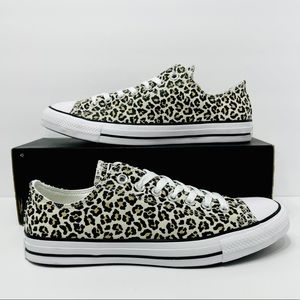 Converse Ctas Low Top Black/Driftwood Cheetah Print Unisex